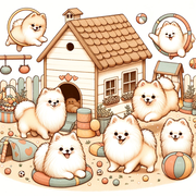 🐾 Pomeranian Playhouse Pampering 🐩